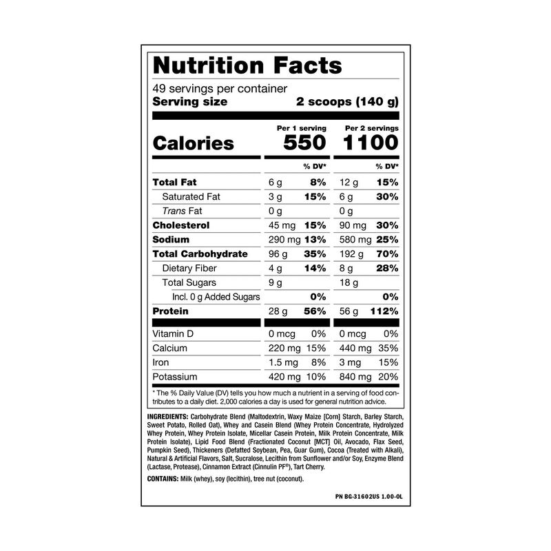 Proteina Mutant Mass Mutant Vainilla Ice Cream image number null