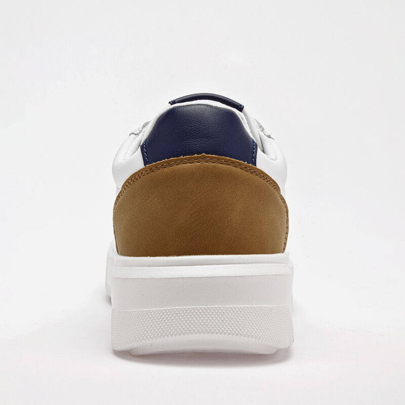 Clasben tenis para hombre blanco caf&eacute; cod 14117... image number null