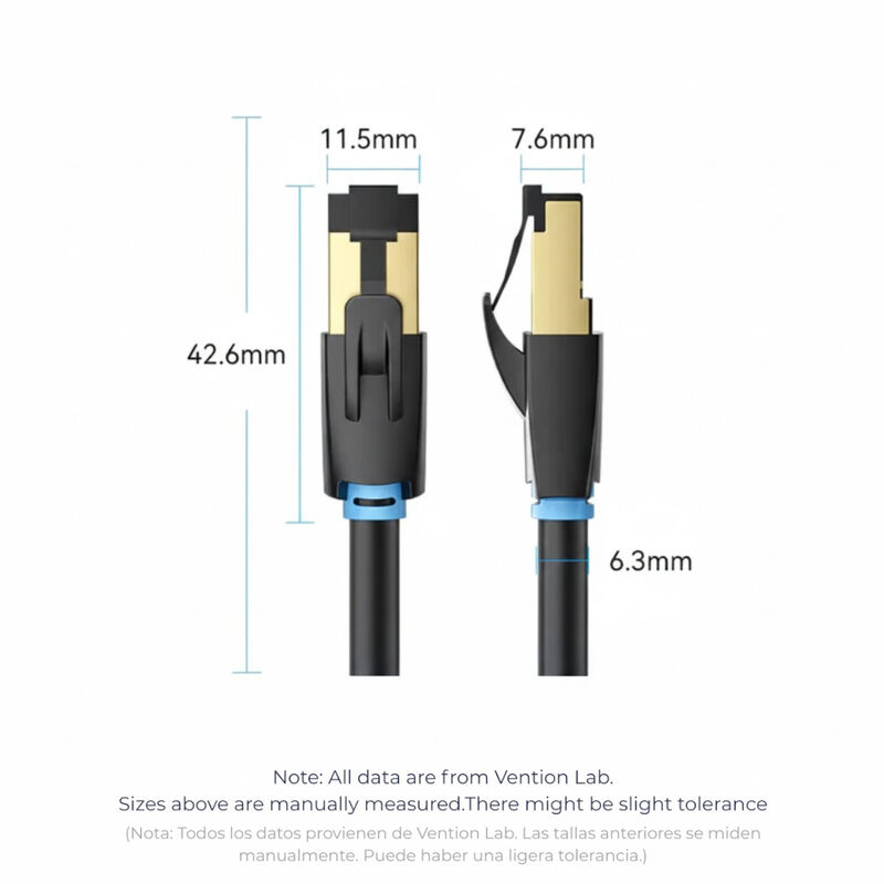 Cable Red VENTION IKABI Cat8 3Mt 40 Gbps y 2000... image number null
