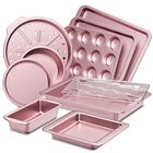 Juego de Utensilios de Hornear Hongbake 10 Piezas Antiadherente Rosa