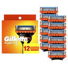 Recambios De Afeitar Gillette Fusion 5 Para Hombre, 12 Recambios De Cuchillas