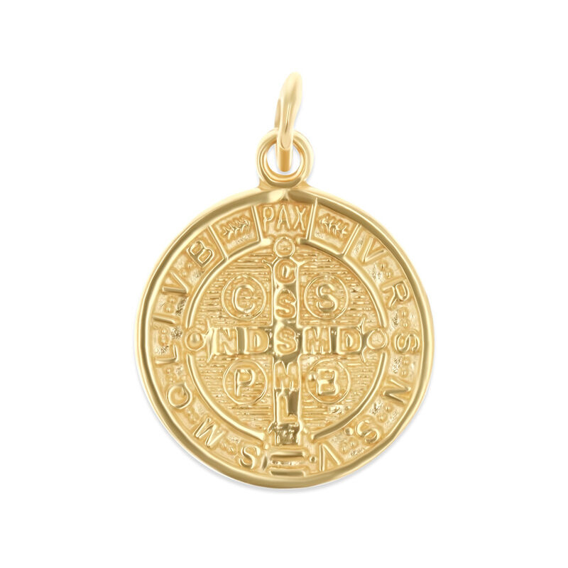 Medalla De San Benito Y Cruz De San Benito 14K ... image number null