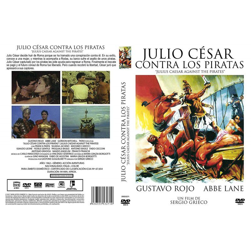 Julio C&eacute;sar Contra Los Piratas (dvd, 1962) image number null