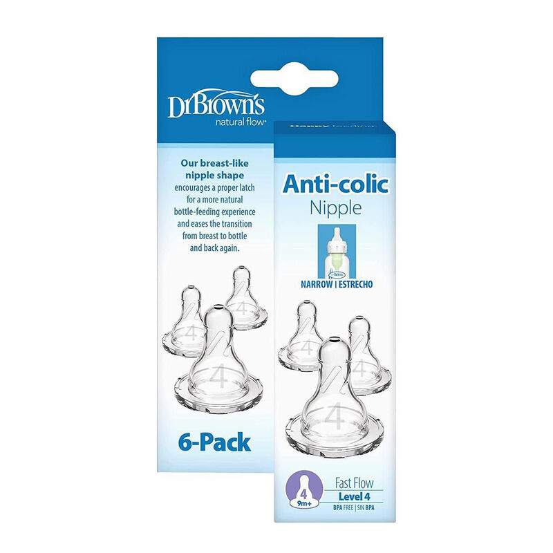 Tetina Mamila Dr Browns Nivel 4 Est&aacute;ndar 6 Piez... image number null