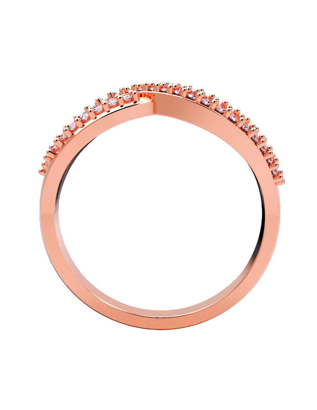 Anillo de Compromiso en Oro Rosa 10K con Circon... image number null