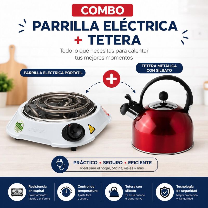 Combo Tetera Hervidora Silvadora 2.5 L+ Parrill... image number null
