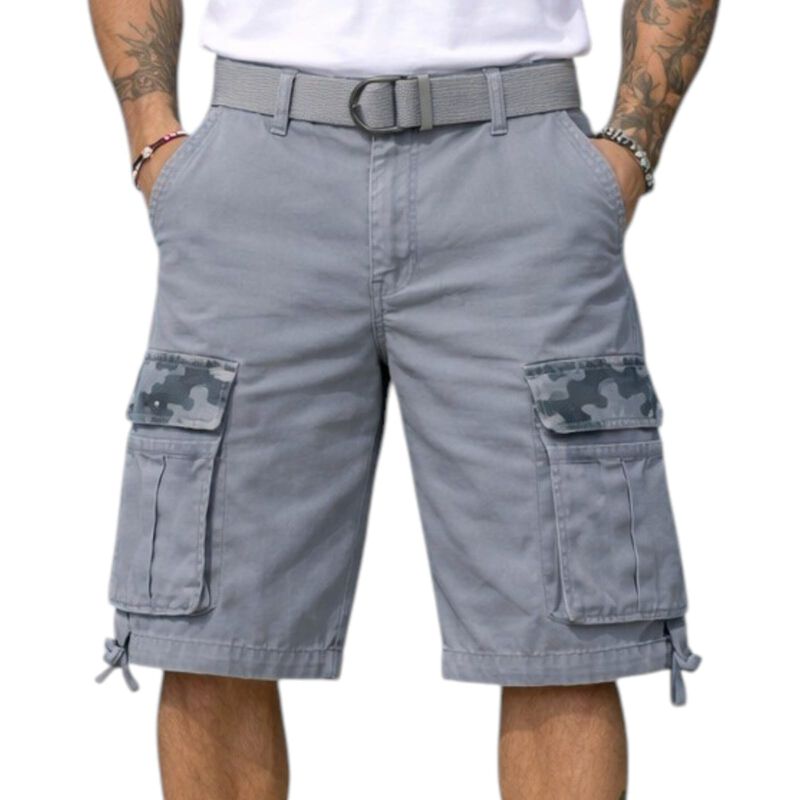Bermuda Cargo Hombre 6 Bolsas Cinturon Estilo O... image number null