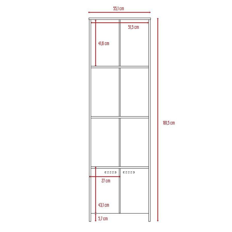 Librero Taira Caoba con Dos Puertas y Tres Entr... image number null