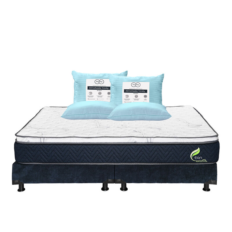 Colch&oacute;n King Size Eon + Box + 2 Almohadas Trini... image number null
