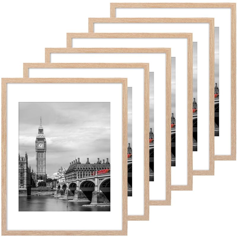 Marco De Fotos Fixwal Pack De 6 11x14 cm Madera... image number null