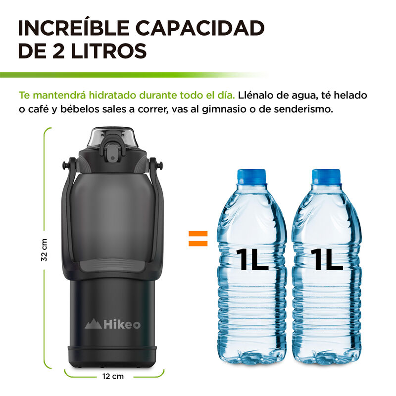 Termo de Acero Inox. Sport 2L  Negro image number null