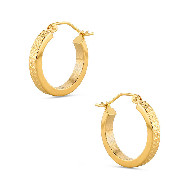 Arracadas Oro Amarillo 14k 13mm Cl&aacute;sicas image number null