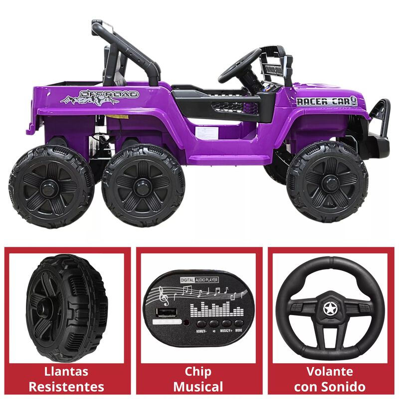 Camioneta Montable El&eacute;ctrica 4x4 Para Ni&ntilde;os Blu... image number null