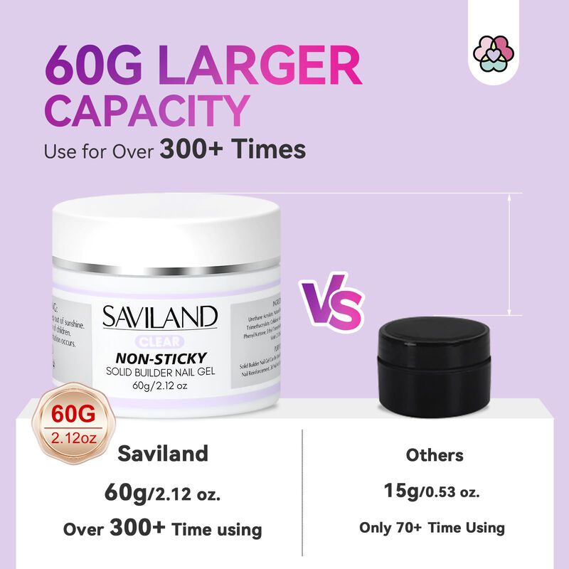 Gel De U&ntilde;as Saviland Solid Builder De 60 Ml Par... image number null