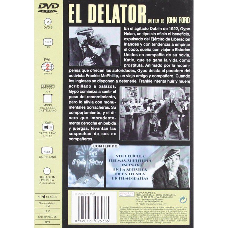 El Delator Dvd 1935 The Informer image number null