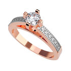 Anillo de Compromiso de 14K con Diamante de Laboratorio 0.20 CT F VS1 Talla 5.5 ORO ROSA 14K &ndash; / M364-20-14R-LG-55