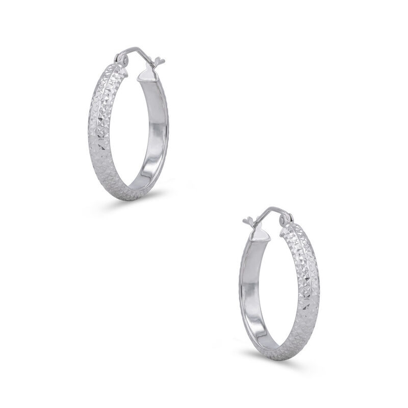 Arracadas De Oro Blanco 14k (22 Mm Aprox) image number null