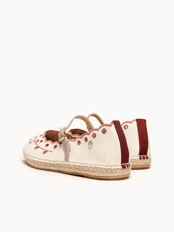 Campanilla Lona Bordada Granate image number null