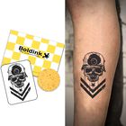 Tatuaje Temporal Boldink Calavera Realista Impermeable