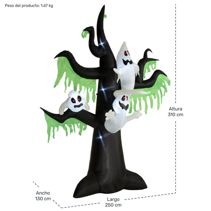 Inflable Halloween Arbol Fantasmal Led 310 Cm image number null