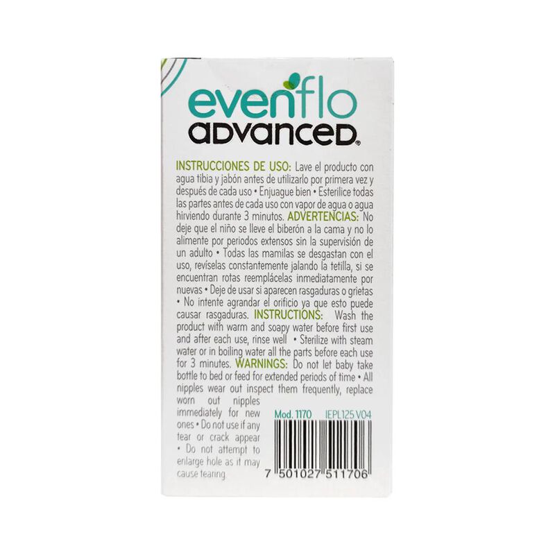 Biberon Evenflo Advance 60 Ml Flujo Lento image number null