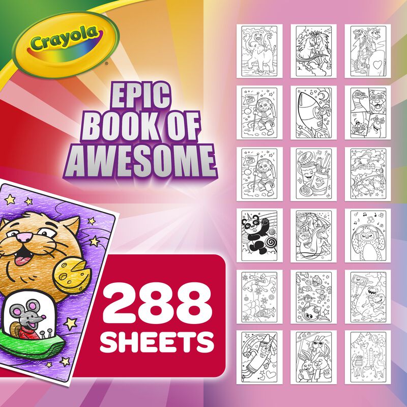 Libro Para Colorear Crayola Epic Book Of Awesom... image number null