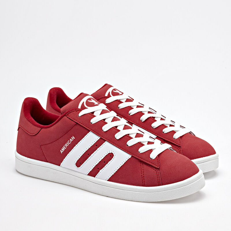 American Fire Tenis urbano para hombre rojo bla... image number null