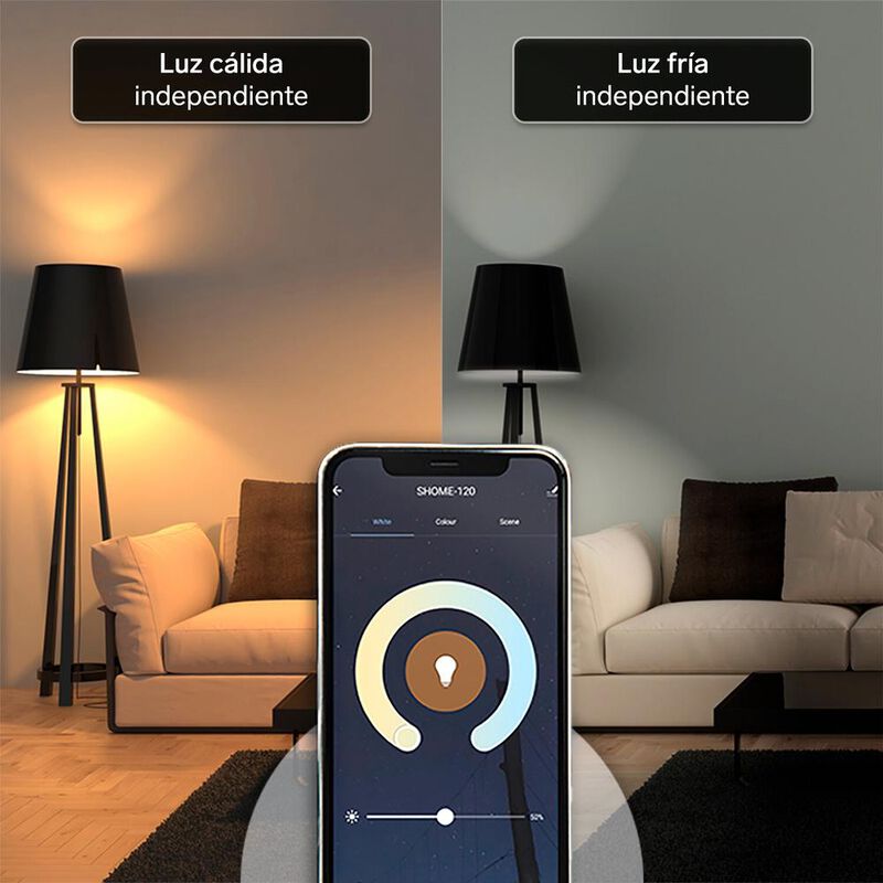 Foco LED Wi-Fi RGB+W multicolor de 10 W SHOME-1... image number null