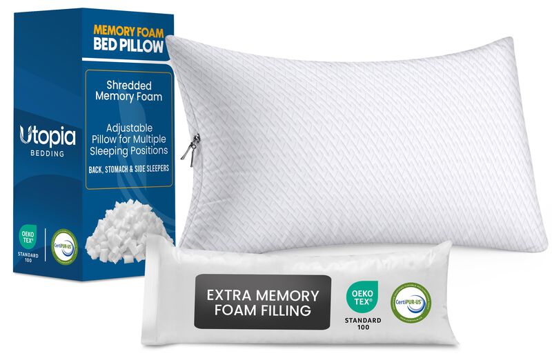 Almohada Utopia Bedding King De Espuma Viscoel&aacute;... image number null