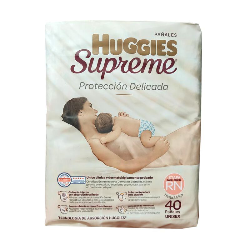 Huggies Supreme Unisex Rn C/40 Pa&ntilde;ales image number null