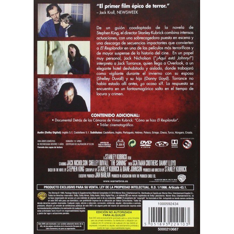Kubrick: El Resplandor [dvd] image number null