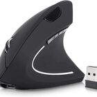 Mouse Inal&aacute;mbrico Ergon&oacute;mico Recargable Negro