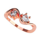 Anillo de Compromiso en Oro Rosa 10K con Circonia -  Talla:7.5/ FJ736-10R-CZ-75