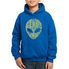 Sudadera Con Capucha Word Art Para Ni&ntilde;o - Cuidado con los Humanos - Azul Rey