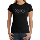 Camiseta Word Art Para Mujer - XOXO- Negro