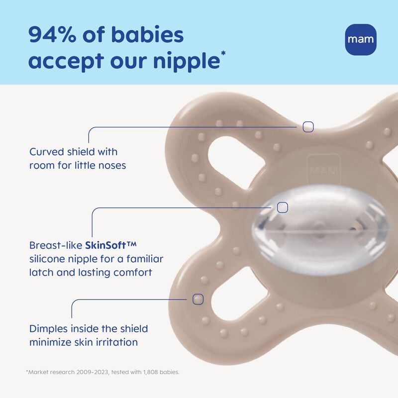 Chupete Mam Original Start 0-3 meses Skin Soft ... image number null