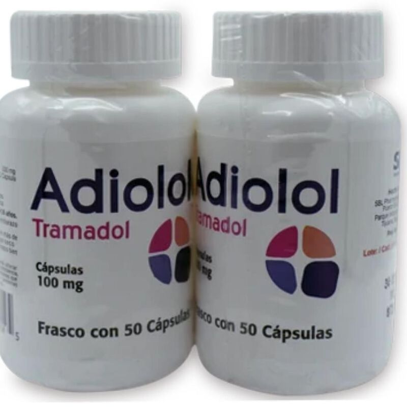 Adiolol Duo Tramadol 100mg 2 frascos 50 cápsula... image number null