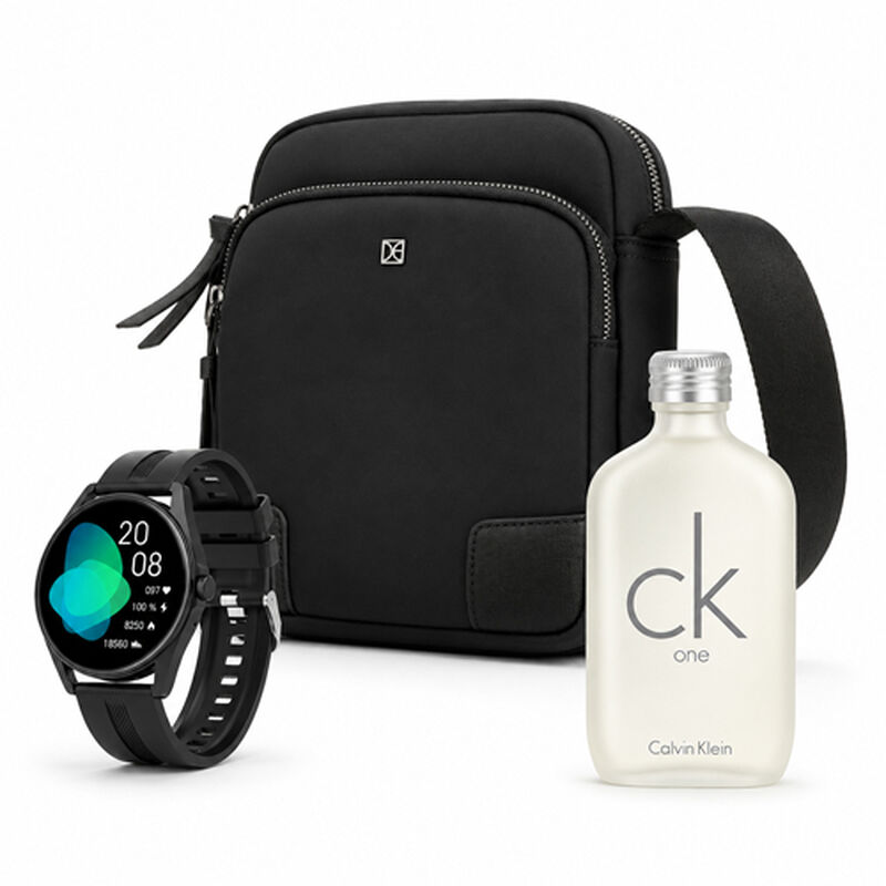 Kit Bolso Mensajera Cloe Para Hombre + Perfume ... image number null
