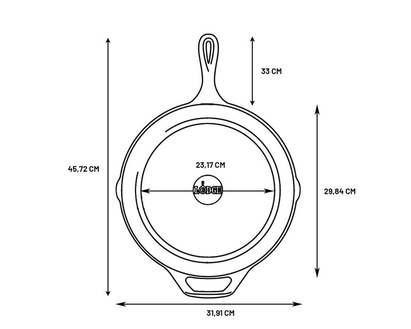 Skillet Lodge De Hierro Fundido De 30 Cm Con Ma... image number null