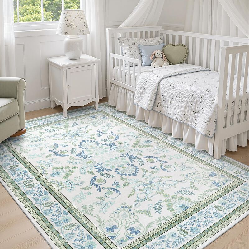 Alfombra Dcx 132x152 cm Azul/verde Lavable Con ... image number null
