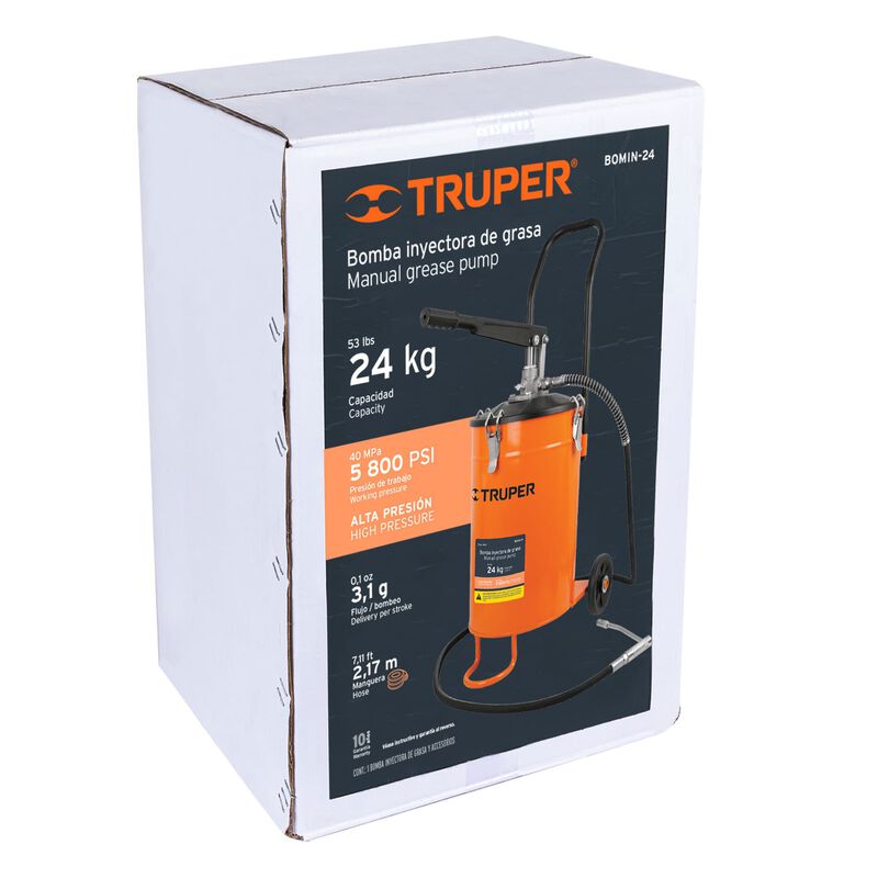 Bomba Inyectora de Grasa 24 Kg Truper image number null