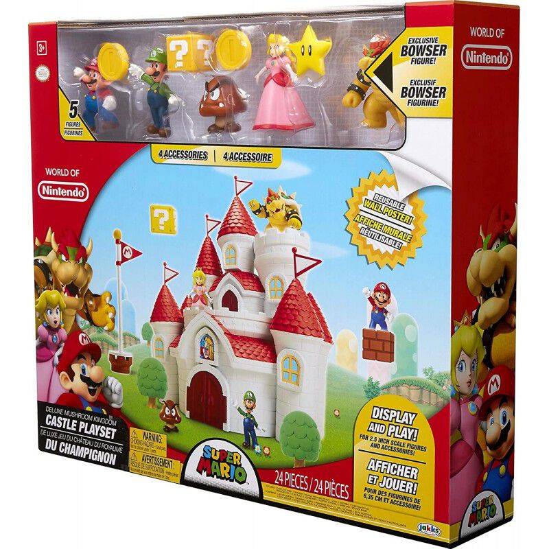 Pack Castillo Y Figuras Super Mario Bros Reino ... image number null