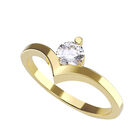 Anillo de Compromiso en Oro Amarillo 14K con Circonia -  Talla:7/ M421-14Y-CZ-7