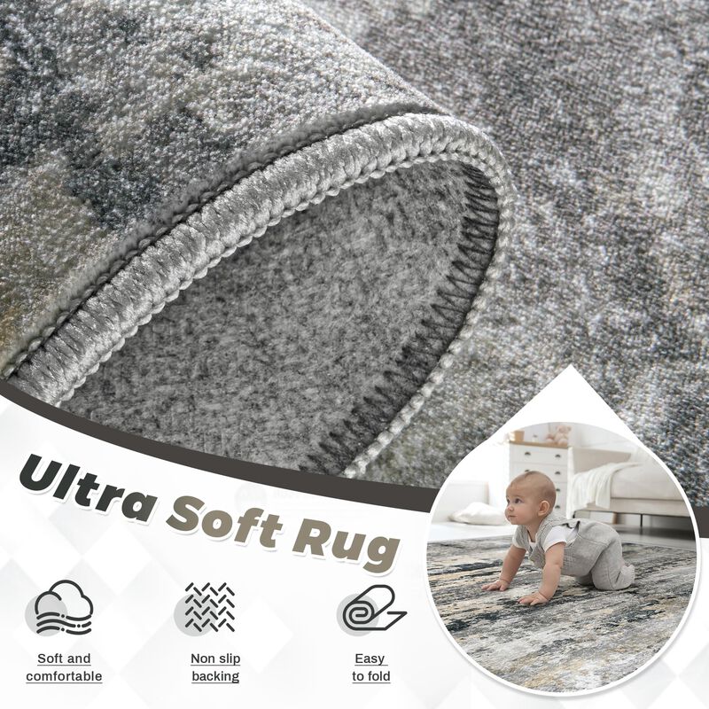 Alfombra De &Aacute;rea Pmtsns 244 cm X 152 cm Lavable... image number null