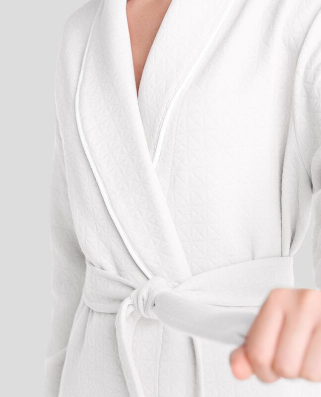 Bata de Smocking con Vivo Marfil image number null