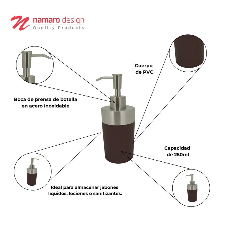 Dispensador De Acero Inoxidable Con Pvc Chocola... image number null