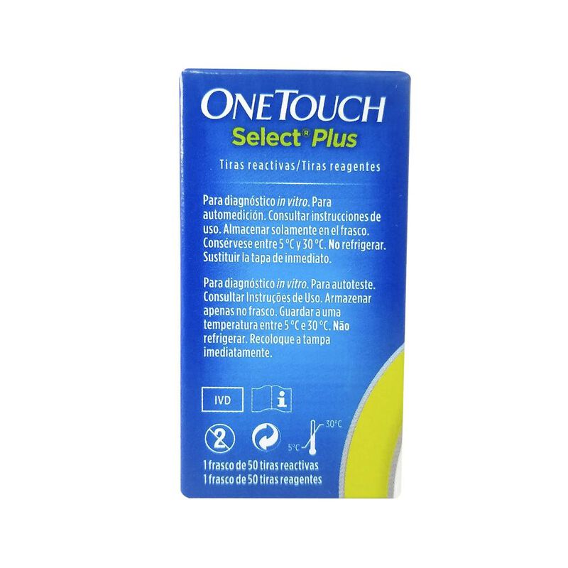 Tiras Reactiv One Touch Select Plus 50 Tiras image number null