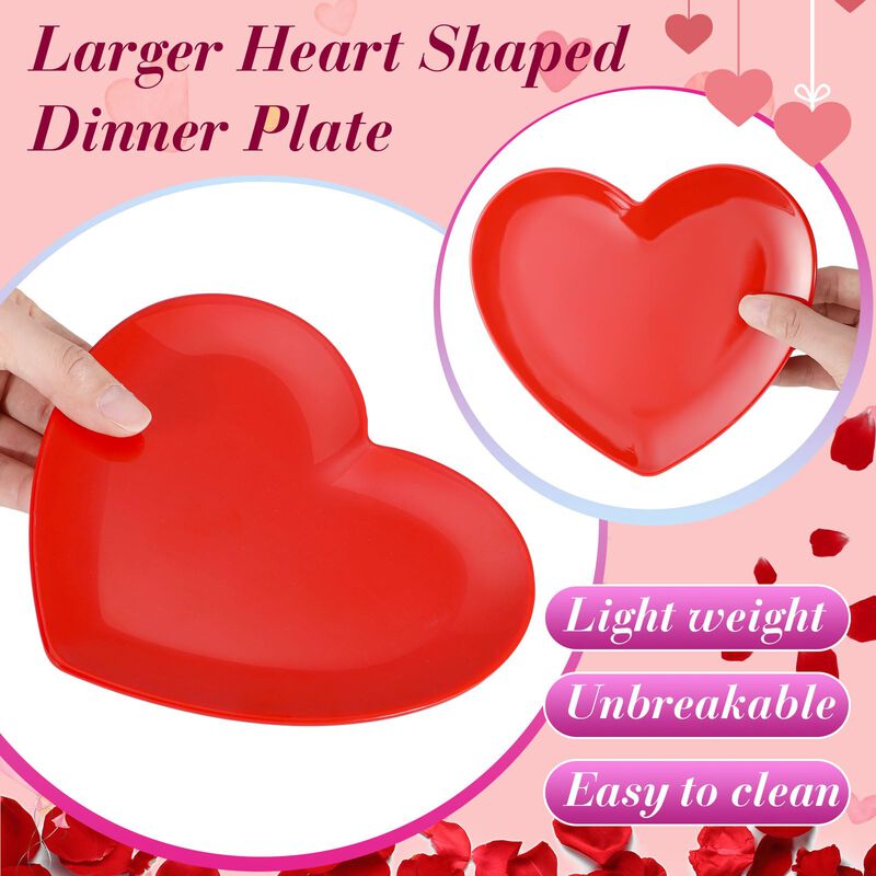 Plato De Cena Nuogo 17cm Coraz&oacute;n Rojo - Pack de... image number null