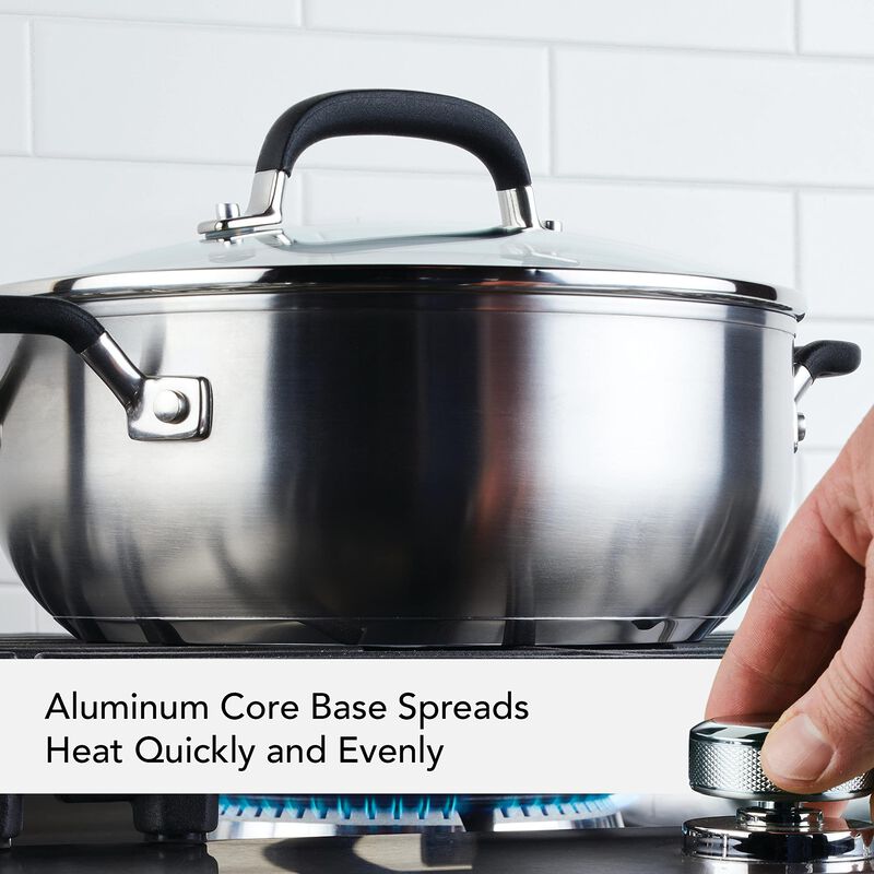 Cacerola KitchenAid Acero Inoxidable 4L con Tap... image number null
