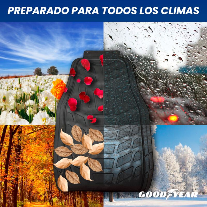 Tapetes Goodyear Reajustable Tradicional 4 Pzas... image number null
